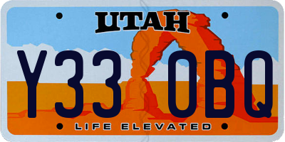UT license plate Y330BQ