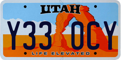 UT license plate Y330CY