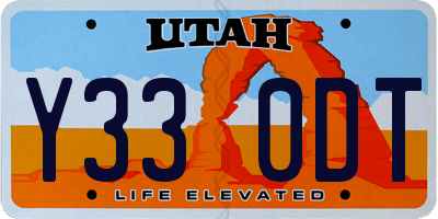 UT license plate Y330DT