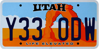 UT license plate Y330DW