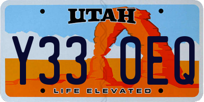 UT license plate Y330EQ