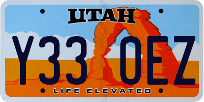 UT license plate Y330EZ