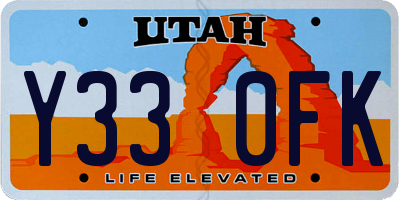 UT license plate Y330FK