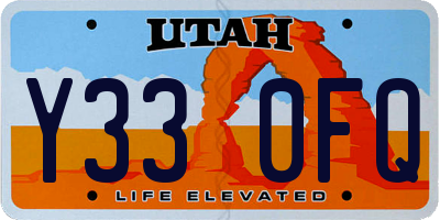 UT license plate Y330FQ