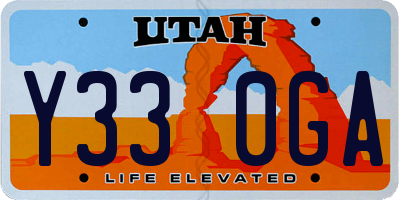 UT license plate Y330GA