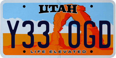 UT license plate Y330GD