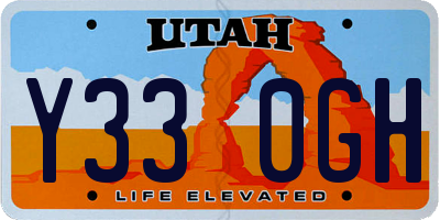 UT license plate Y330GH