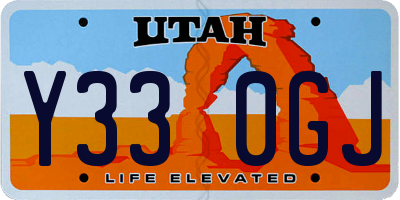 UT license plate Y330GJ