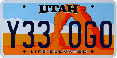 UT license plate Y330GO