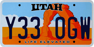 UT license plate Y330GW