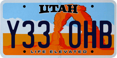 UT license plate Y330HB