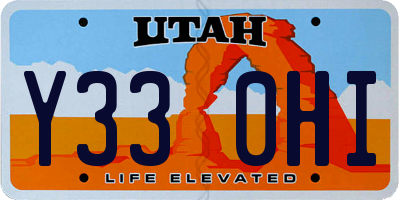 UT license plate Y330HI