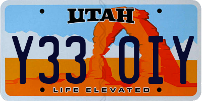 UT license plate Y330IY