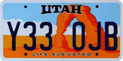 UT license plate Y330JB