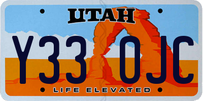 UT license plate Y330JC