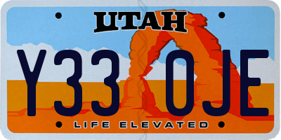 UT license plate Y330JE