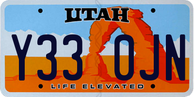 UT license plate Y330JN