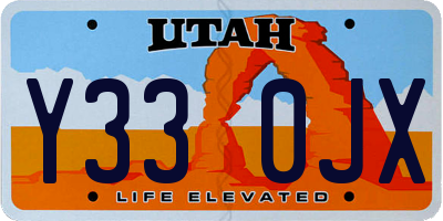 UT license plate Y330JX