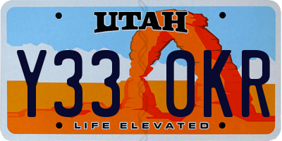 UT license plate Y330KR