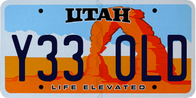 UT license plate Y330LD