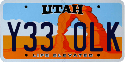UT license plate Y330LK