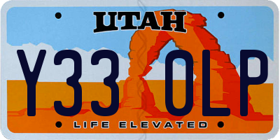 UT license plate Y330LP