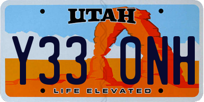 UT license plate Y330NH