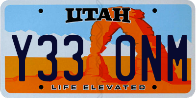 UT license plate Y330NM