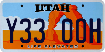 UT license plate Y330OH