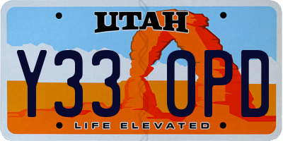 UT license plate Y330PD