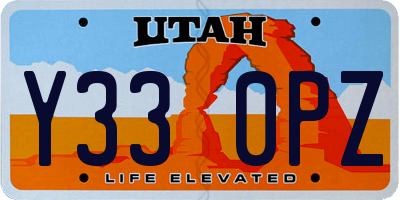 UT license plate Y330PZ