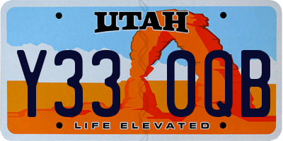 UT license plate Y330QB