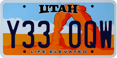 UT license plate Y330QW