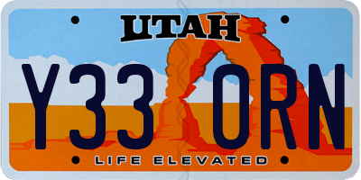 UT license plate Y330RN