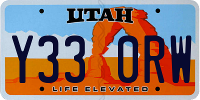 UT license plate Y330RW