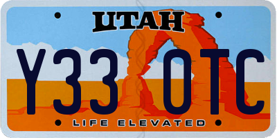 UT license plate Y330TC