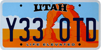 UT license plate Y330TD