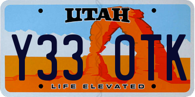 UT license plate Y330TK