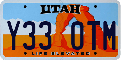 UT license plate Y330TM
