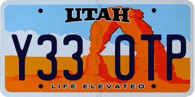 UT license plate Y330TP