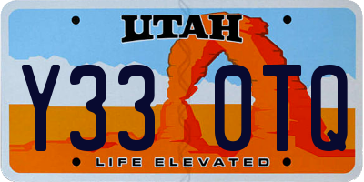UT license plate Y330TQ