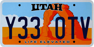 UT license plate Y330TV