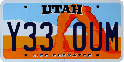 UT license plate Y330UM