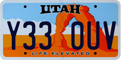 UT license plate Y330UV