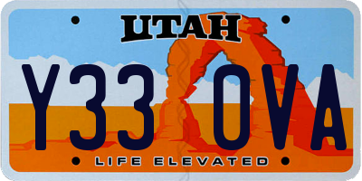 UT license plate Y330VA