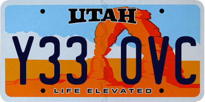 UT license plate Y330VC