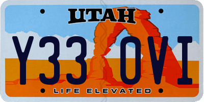 UT license plate Y330VI