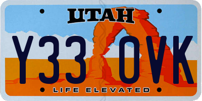 UT license plate Y330VK