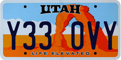 UT license plate Y330VY
