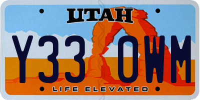 UT license plate Y330WM